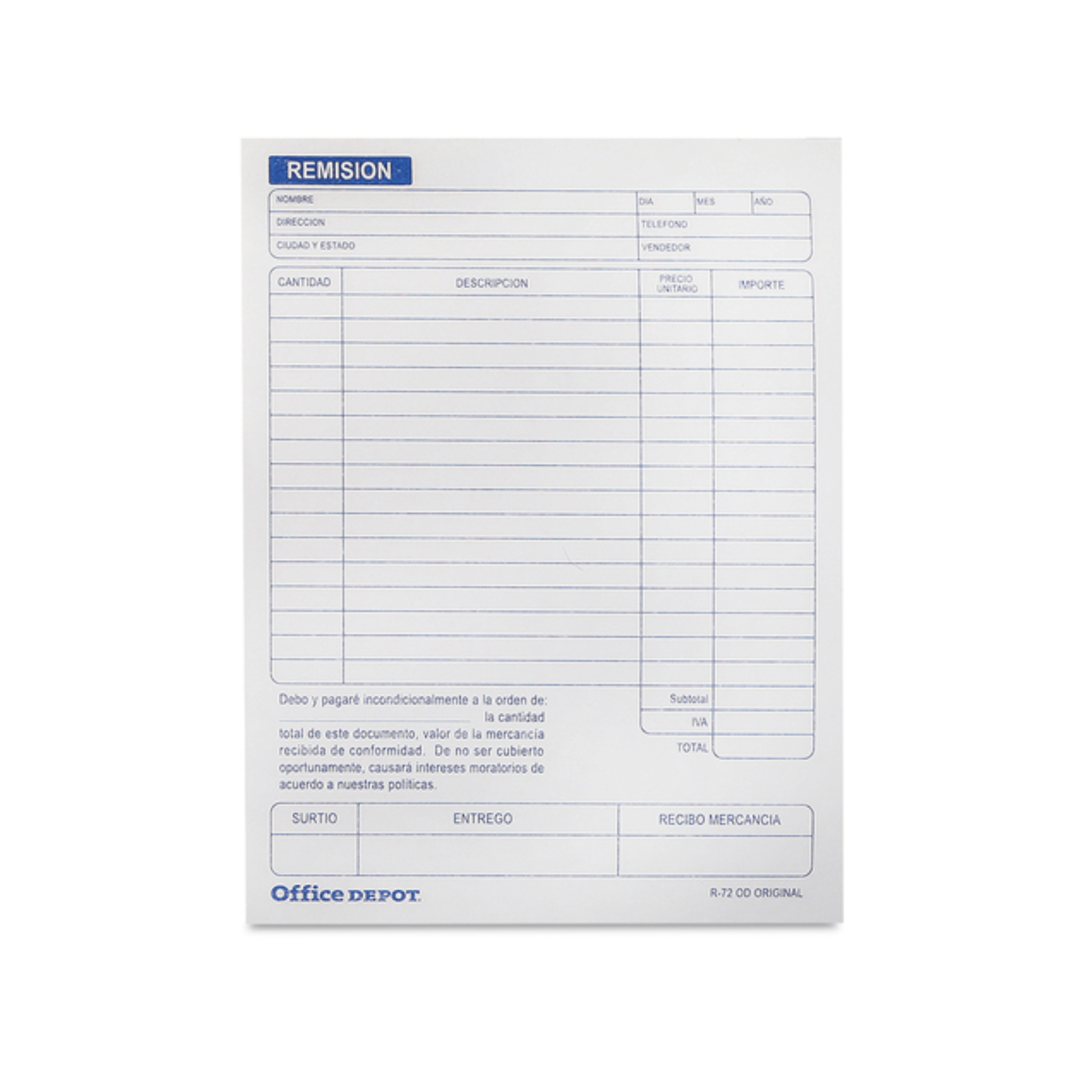 Notas carta completa 100 folios